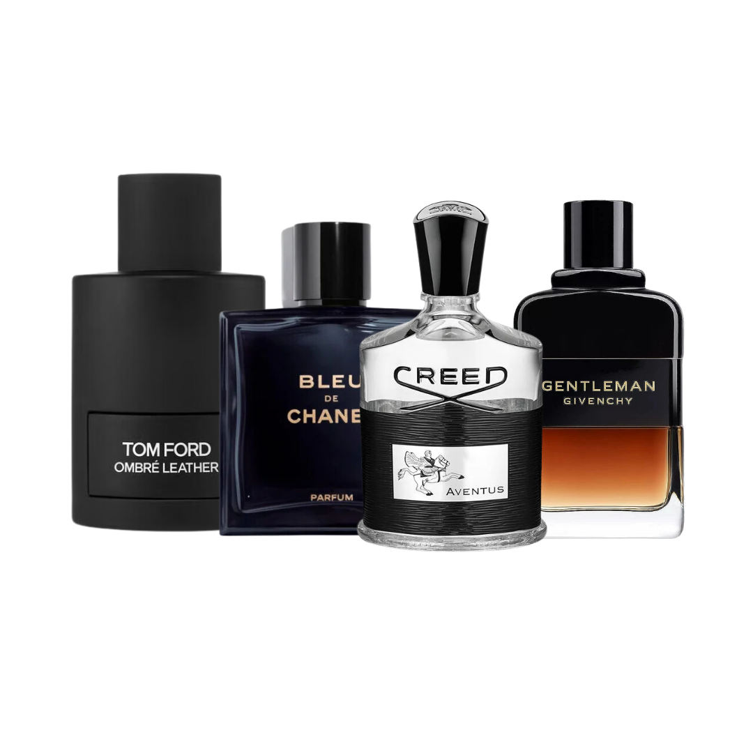 4 Parfums - Bleu de Chanel, Tom Ford Ombre, Gentleman Réserve, Creed Aventus (ACHETEZ 1, RECEVEZ 4)