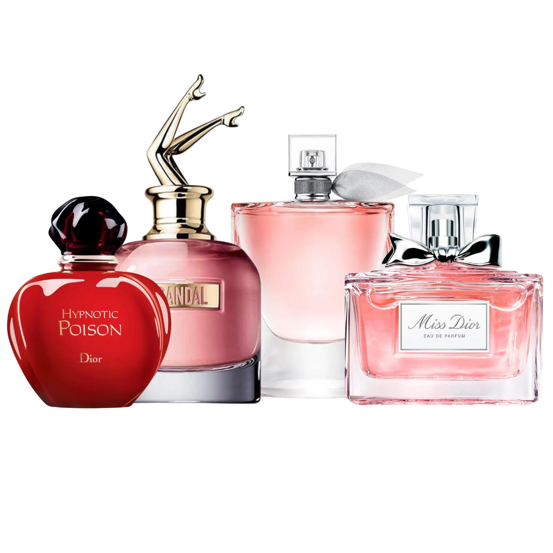 4 Parfums - Hypnotic Poison, SCANDAL, Miss Dior, La Vie Est Belle (ACHETEZ 1, RECEVEZ 4)